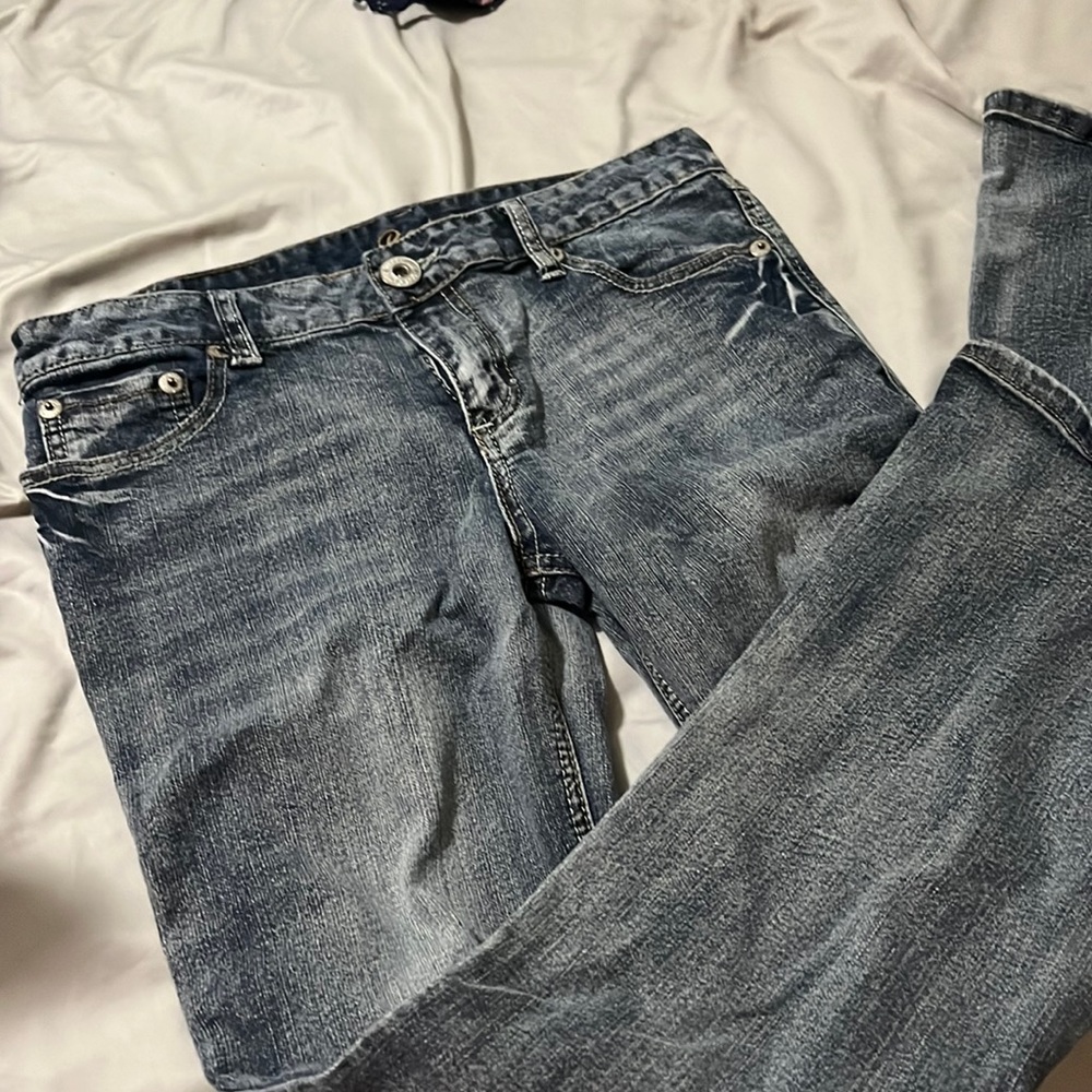 Red camel jeans